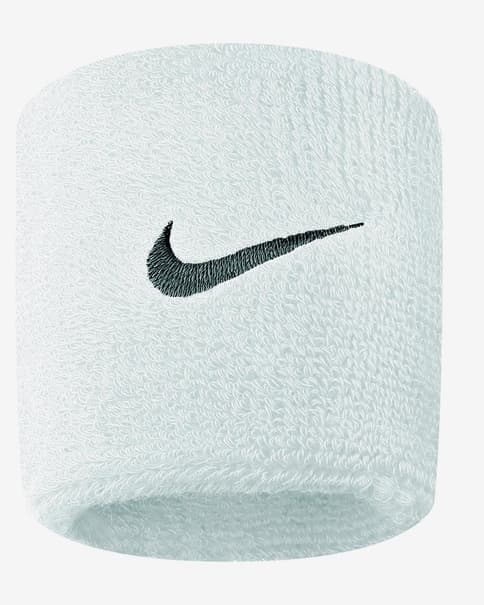Muñequera Nike Swoosh 2 blanco negro