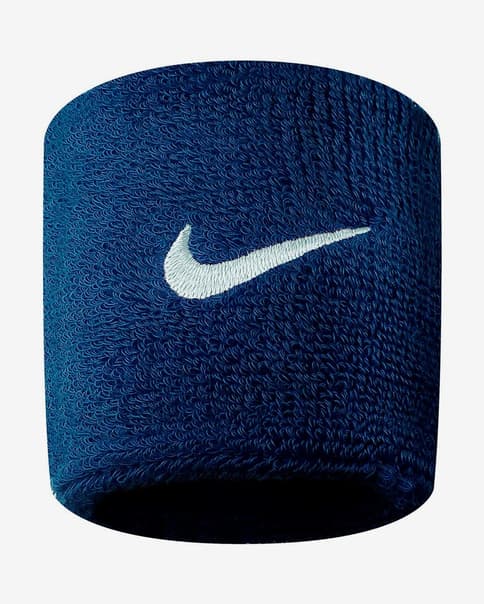 Muñequera Nike Swoosh 2 azul marino oscuro blanco