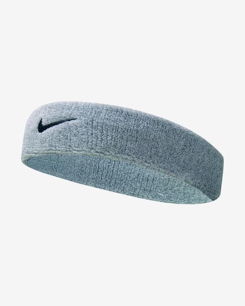 Cinta para la cabeza Nike Swoosh gris negro