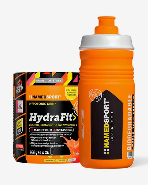 Bebida energética NamedSport Hydrafit Hydra2Pro 400g + Bidón