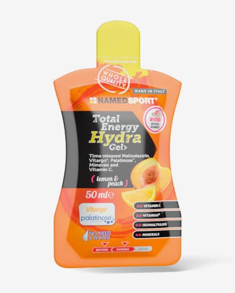 Gel energético NamedSport Total Energy Hydra 50 ml sabor limón y melocotón (32 unidades)