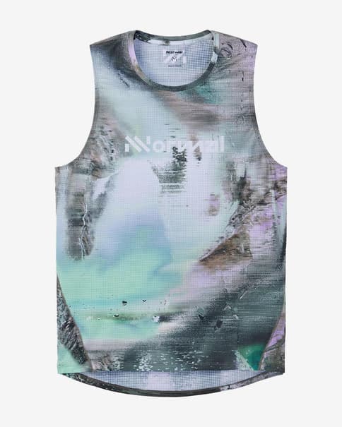 NNormal Race tanktop grøn grå violet