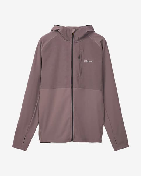Chaqueta con capucha NNormal Active Warm violeta mujer