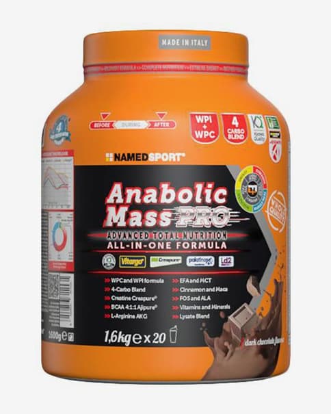NamedSport Anabolic Mass Pro 1600 g sabor chocolate negro