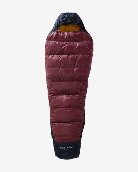 Nordisk Oscar Mummy +10C Schlafsack rot/schwarz/gelb