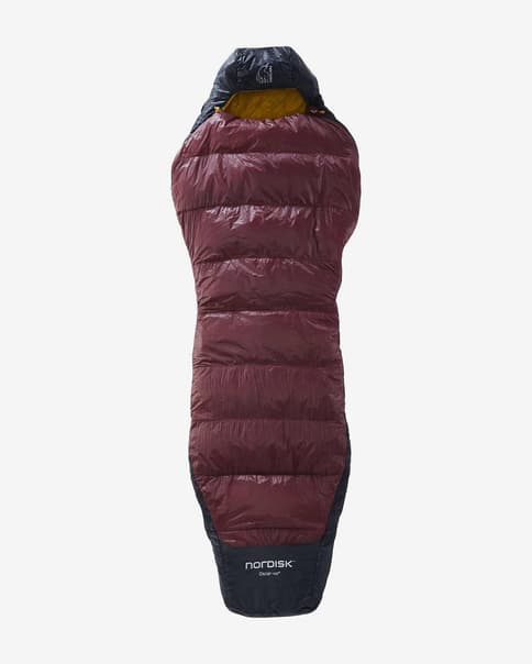 Nordisk Oscar Curve M +10C Schlafsack rot/schwarz/gelb