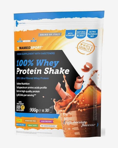 Batido NamedSport 100% Whey Protein 900 g sabor chocolate con leche