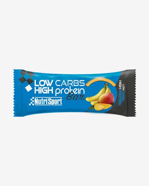 Barrita NutriSport Low Carbs High Protein sabor plátano y mango (16 unidades)