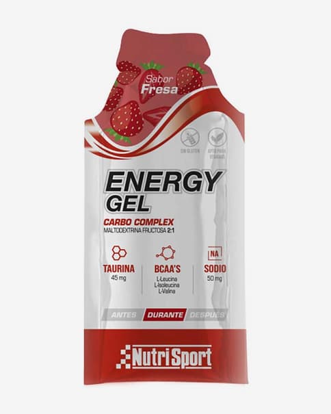Gel energético NutriSport Energy sabor morango 35 g (24 unidades)