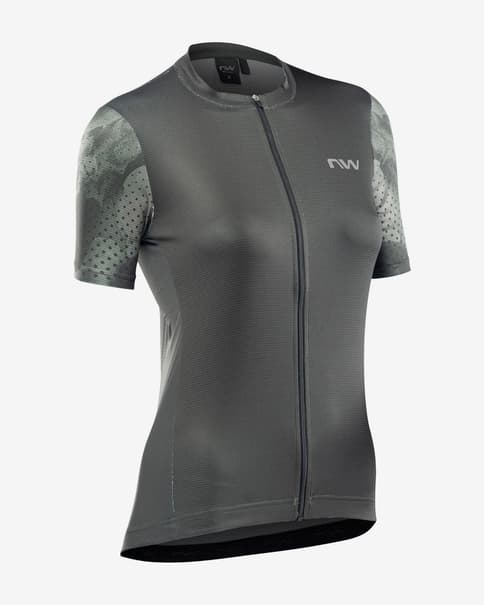 Maillot Northwave Origin manga corta gris verde mujer
