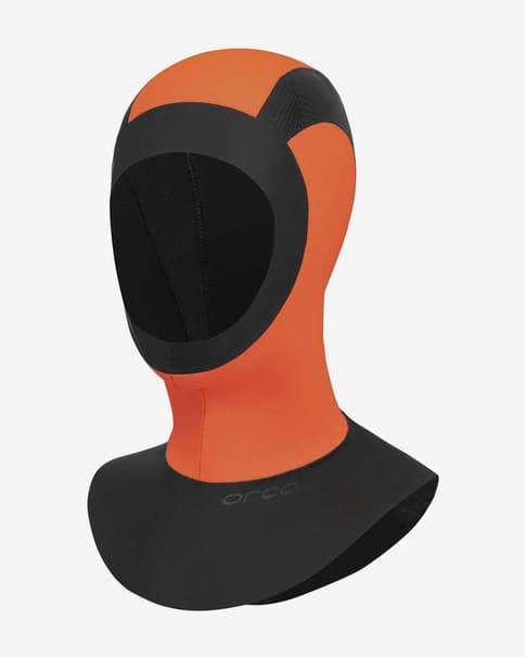 Gorro de natación Orca Neoprene Hi-Vis naranja brillante negro