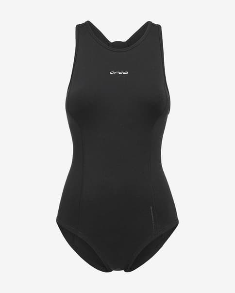 Orca neopreen wetsuit uit één stuk met korte mouwen zwart dames