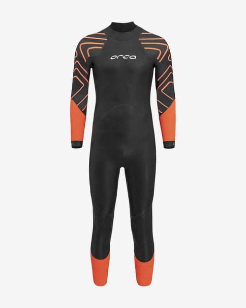Orca Zeal Hi-Vis Open Water Wetsuit met lange mouwen Zwart Oranje