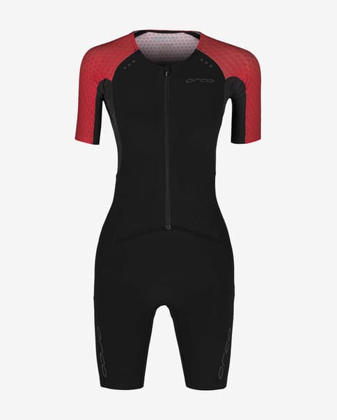 Combinaison de triathlon Orca Apex Dream Kona manche courte noir rouge femme