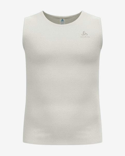 Camiseta interior Odlo Performance Wool 140 Seamless sin mangas blanco