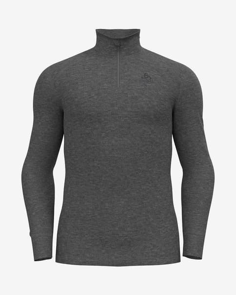Camiseta interior Odlo Active Warm ECO Half Zip Turtleneck manga larga gris oscuro