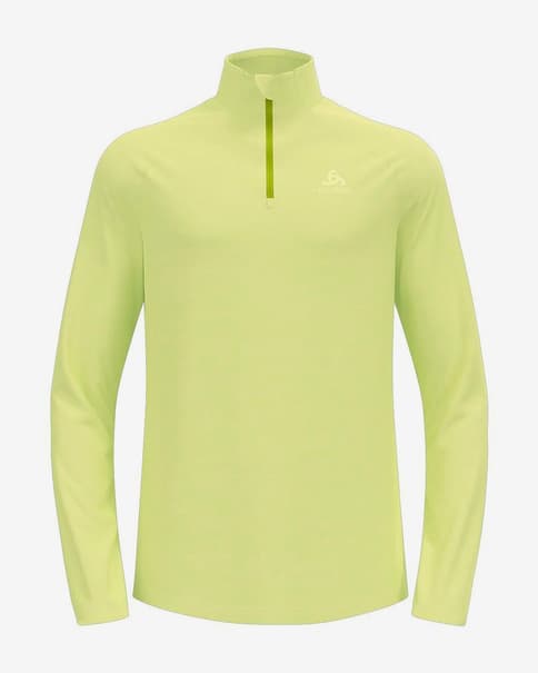 Camiseta Odlo Run Easy Half Zip manga larga amarillo brillante