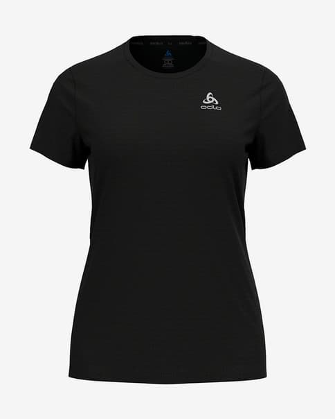 Camiseta Odlo Essential Flyer manga corta negro mujer
