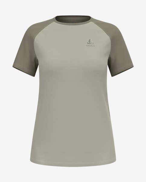 Camiseta Odlo X-Alp Trail manga corta beige verdoso mujer
