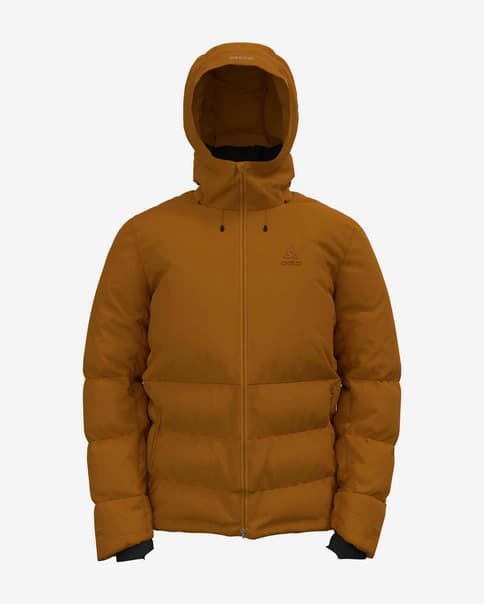 Chaqueta con capucha Odlo Cocoon S-Thermic Ski marrón anaranjado