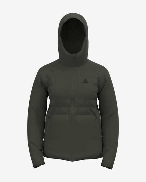 Chaqueta con capucha Odlo Ascent S-Thermic verde bosque mujer