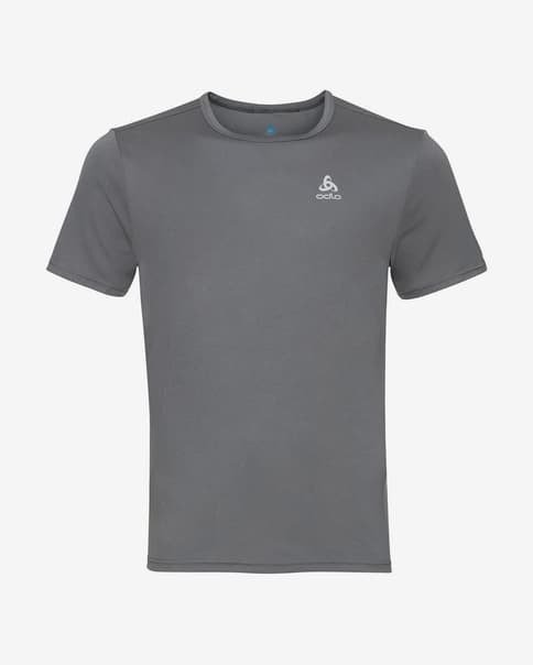 Camiseta Odlo Cardada manga corta gris logo blanco