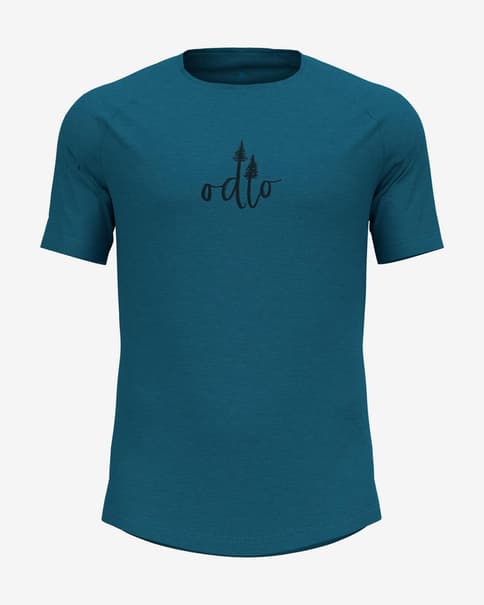 Odlo Ascent PW 130 Tree Short Sleeve T-Shirt Blue Women
