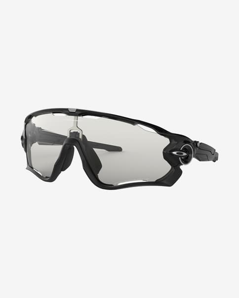 Oakley Jawbreaker Black zonnebril met Clear to Black meekleurende lenzen