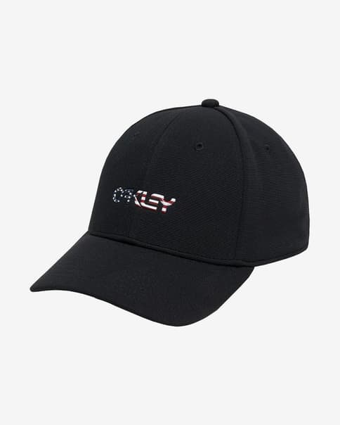 Gorra Oakley 6 Panel Stretch Metallic negro logo EEUU