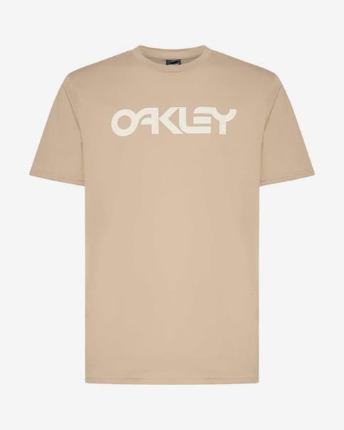 Camiseta Oakley Mark II manga corta beige claro logo blanco
