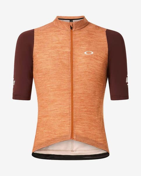 Camisola Oakley Off Grid manga curta laranja bordô