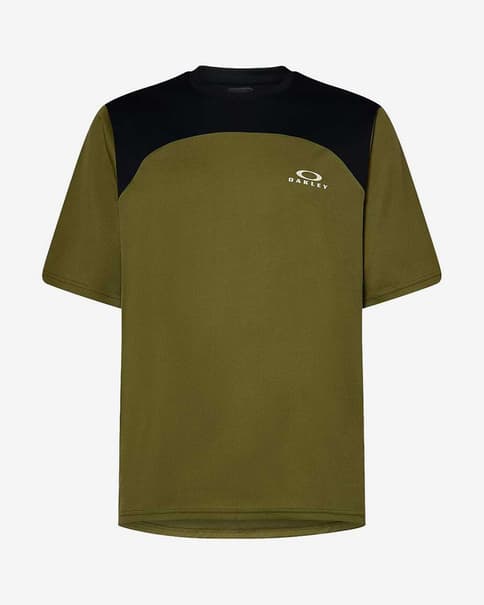 Maillot Oakley Free Ride manga corta verde negro