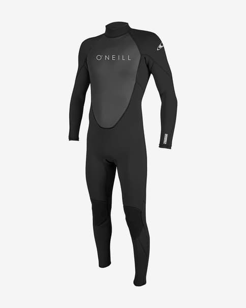 O'Neill Reactor 2 3/2 mm donkergrijs wetsuit met lange mouwen en ritssluiting aan de achterkant