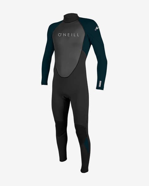 O'Neill Reactor 2 3/2 mm wetsuit met lange mouwen en rits aan de achterkant grijs blauw
