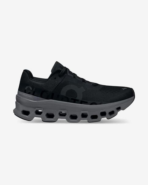 On Cloudmonster Damen Laufschuhe schwarz/grau