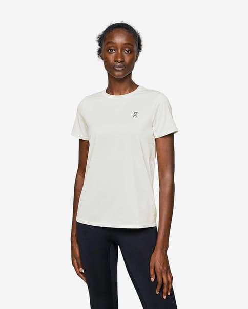 Camiseta On Core manga corta blanco crema mujer