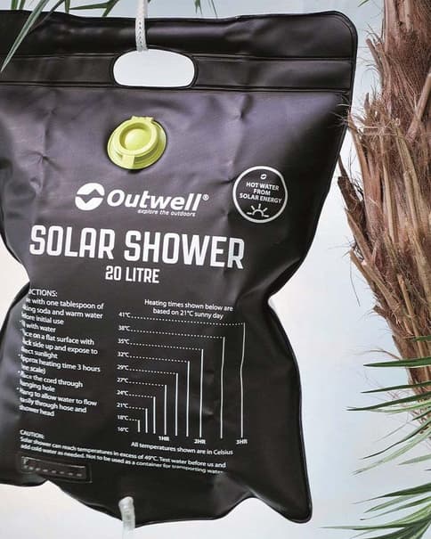 Ducha portátil Outwell Solar 20L negro