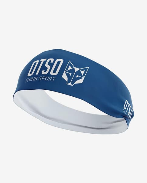 Cinta para la cabeza Otso Sport 10 cm azul eléctrico blanco