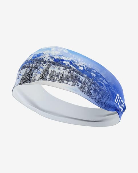 Cinta para la cabeza Otso Snow Forest 10 cm azul blanco