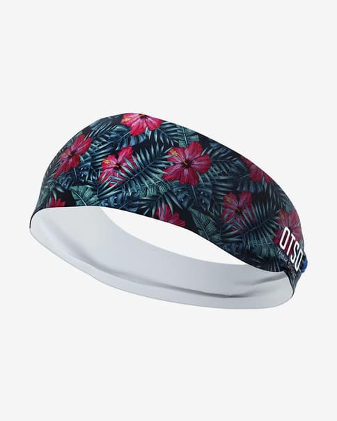 Cinta para la cabeza Otso Tropical 12 cm verde rosa