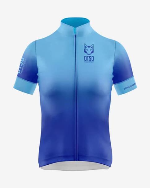 Maillot Otso Cycling manga corta azulado mujer