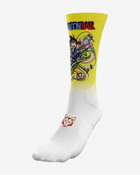 Calcetines Otso Sublimados Dragon Ball Shenron amarillo blanco