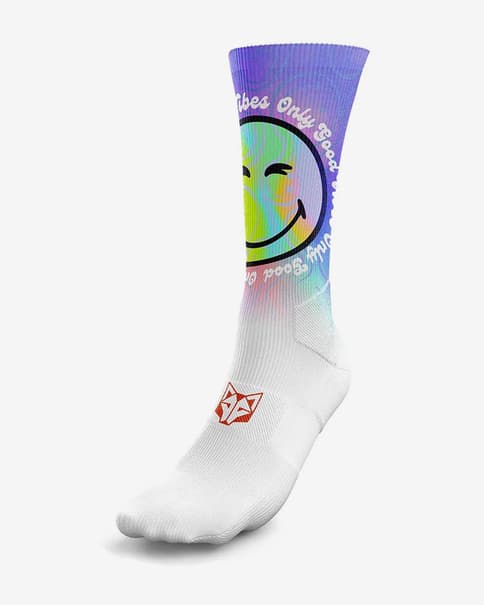 Socken Otso Smiley Vibes blau lila