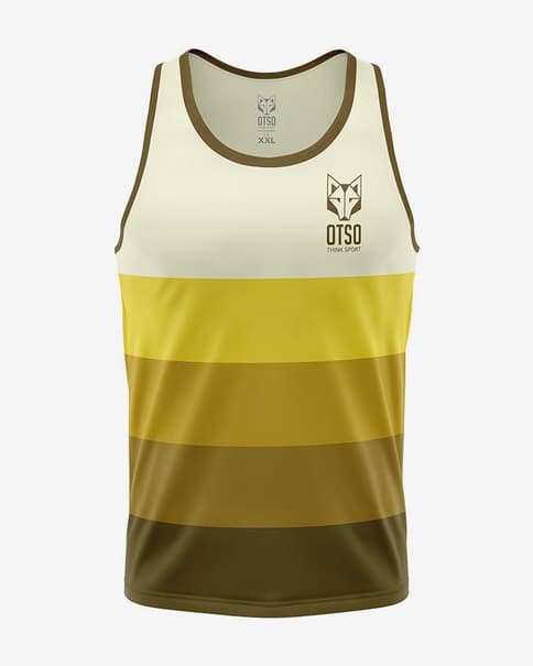 Camiseta Otso Stripes sin mangas amarillo