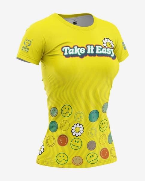 Camiseta Otso Smiley Easy manga corta amarillo mujer
