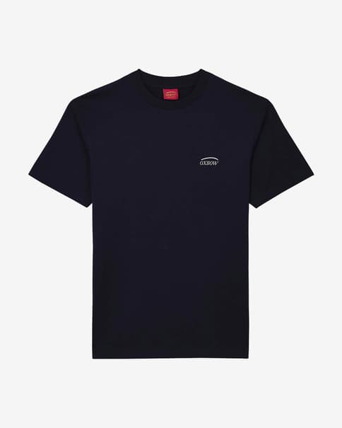 Short-sleeved black Oxbow Tahirai t-shirt.