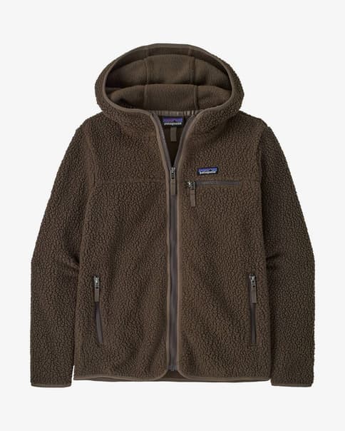 Forro polar Patagonia Retro Pile Hoddy marrón oscuro mujer