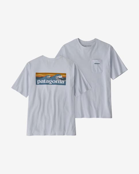 Camiseta Patagonia Boardshort Logo Pocket Responsibili-Tee manga corta blanco