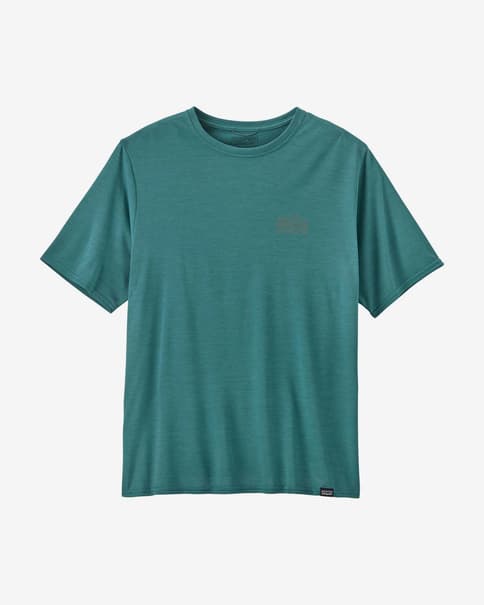 Camiseta Patagonia Cap Cool Daily Graphic manga corta azul turquesa