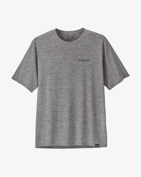 Camiseta Patagonia Capilane Cool Daily Graphic manga corta gris azul